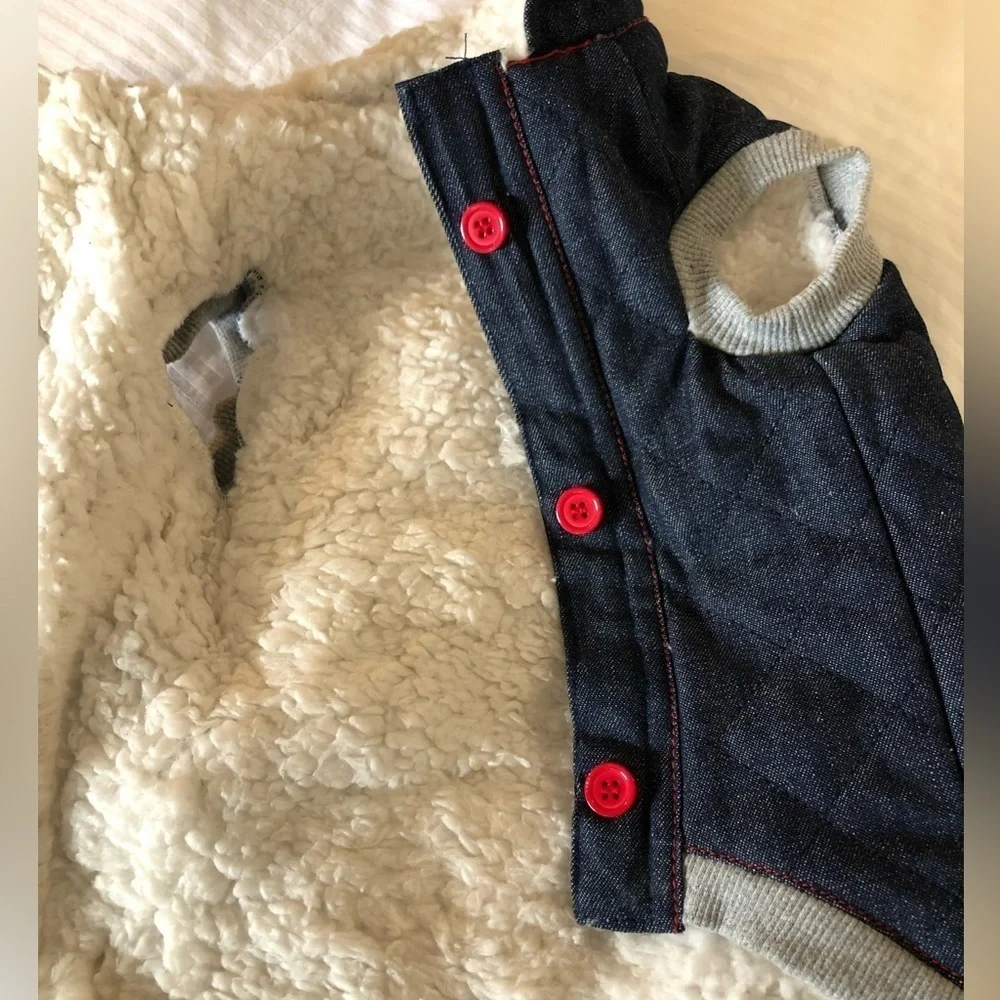 Ellen Degeneres Doggy Jean Jacket Size L Small Dog